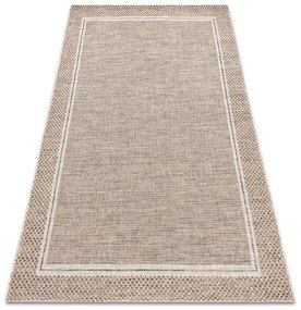 Šnúrkový koberec SIZAL BOHO 46201051 s rámom, béžový