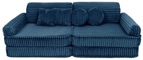 MeowBaby® Churros detská modulárna pohovka Premium, Midnight Blue