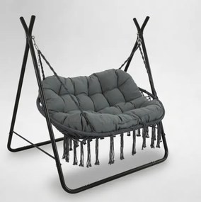 Závesné hojdacie kreslo s konštrukciou, cocon pre 2 osoby POLY