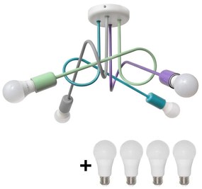 LED Prisadený luster OXFORD 4xE27/10W/230V