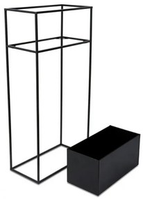 Stojan na kvety 90x44 cm čierna