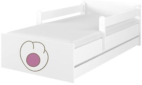 Raj posteli Detská posteľ " gravírovaná labka mačičky " MAX  XL borovica nórska