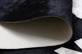 Dywany Łuszczów, Kusový koberec Bambino 2104 Game Over black, 160x220, čiernobiela, chodba / predsieň