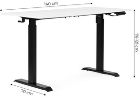 ModernHome Elektrický písací stôl 140x70 cm - nastavenie výšky 76-121 cm ModernHome