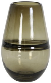 Sklenená váza PARADELA hnedá, výška 21,5 cm
