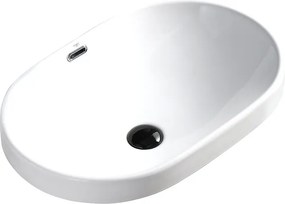 BPS-koupelny Keramické umývadlo na dosku HYD-NL-WH-590 59x40,5 cm, biele