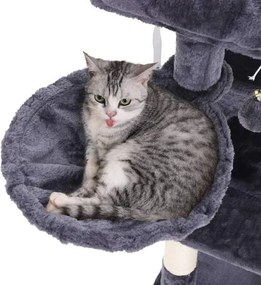 Škrabadlo pre mačky, mačací strom, 96 cm, tmavosivé