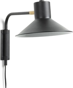 Čierne nástenné svietidlo ø 20 cm Aria – Kave Home