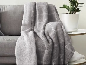 Deka herpa 150x200 cm, šedé kocky%