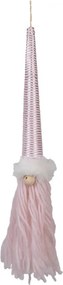 Svetloružová závesná dekorácia škriatok Gnome - 6*6*48 cm