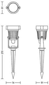 Philips - LED Vonkajšie bodové svietidlo CASPER LED/1,5W/24V IP44