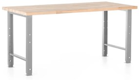 Výškovo nastaviteľný dielenský stôl Basic 170 x 80 cm, sivá