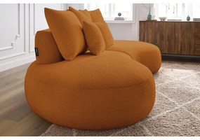 Pohovka z textílie bouclé v horčicovej farbe 260 cm Saint-Germain – Bobochic Paris