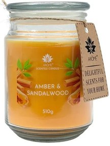 Sviečka Arome 510 g, v skle, Amber &amp;Sandalwood
