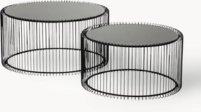 Konferenčné stolíky so sklenenou doskou Wire, 2 ks