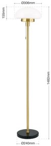 Orion Stl 12-1191/1 - Stojacia lampa SPARTA 1xE27/40W/230V zlatá/čierna