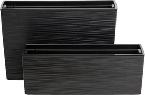 PLASTOVÝ KVETINÁČ BLOOM RIFLO 36X56X20 CM ČIERNA