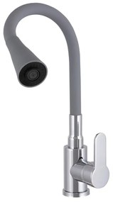 Gamma Flex 3000, stojanková drezová batéria s flexibilným ramenom, šedá-chrómová, GMA-BFX-3000G