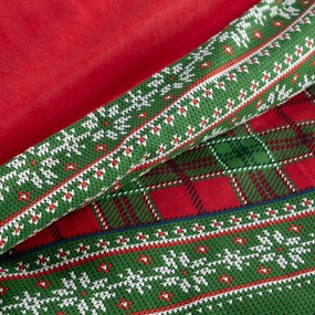 VIANOČNÉ FLANELOVÉ OBLIEČKY AURORA 160X200 CM, 2 KS 70X80 CM VZOROVANÉ