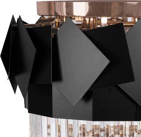 Toolight Toolight, stropné svietidlo 6xE14, APP1309-C, čierna-ružové zlato, OSW-52100