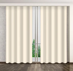 Dekorstudio Jednofarebný záves na kolieskach krémový ZKMA-005 Varianta: Výška závesu: 250 cm