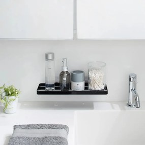 Matne čierna oceľová kúpeľňová polička bez vŕtania Film Hook – YAMAZAKI