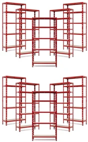 Trestles Balíček 10xSUPER HIT - Policový regál 1800x900x600 Farba: modrá