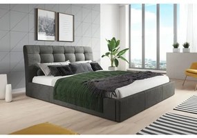 Čalúnená posteľ ADLO rozmer 160x200  cm Tmavosivá