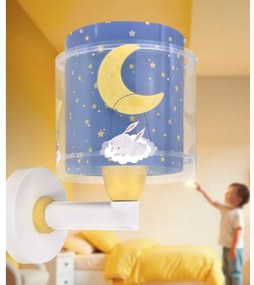 Dalber 76639 - Detská nástenná lampa MOON DREAMS 1xE27/15W/230V modrá