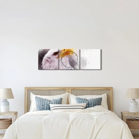 Obraz orla (s hodinami) (90x30 cm)