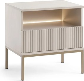 Nočný stolík Sento s LED osvetlením (S54), kašmír