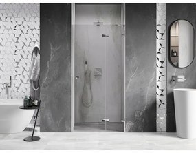 Mexen, Mexen Lunar pravé otočné sprchové dvere 125 cm, transparentné, chróm - 834-125-000-01-00-P
