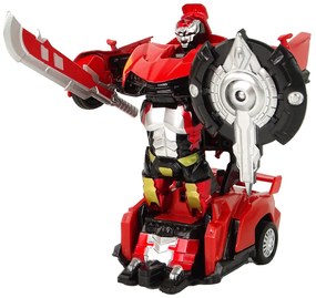Lean Toys Súprava 2v1 Auto Robot a Transformers – červený, oranžový