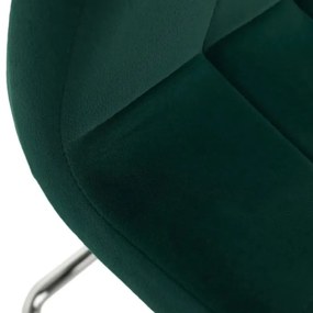 Kondela Jedálenská stolička, smaragdová Velvet látka/chróm, SALOMA NEW