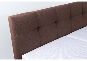 Čalúnená posteľ s matracom a úložným priestorom MARIA 160x200 cm hnedá