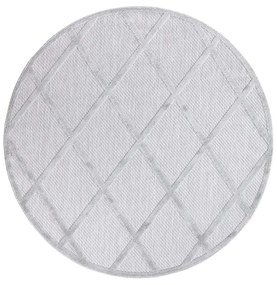 Dekorstudio Okrúhly terasový koberec SANTORINI - 457 sivý Priemer koberca: 120cm