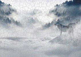Fototapeta - Vlk v hmle (254x184 cm)
