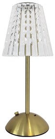 EUlight Stolná lampa Elba, 1x transparentné PVC tienidlo, g