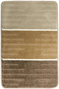 Kúpeľňový koberček COMO béžový / krémový, pruhy