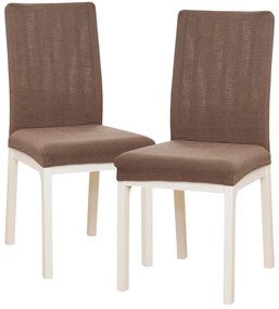 4Home Napínací poťah na stoličku Magic clean hnedá, 45 - 50 cm, súprava 2 ks