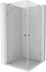 Mexen Lunar Duo výklopný sprchový kút 90 x 90 cm, 8mm číre sklo, chrómový profil, 834-090L-090P-01-00