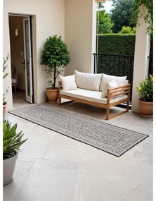 Čierno-biely vnútorný a vonkajší behúň 80x250 cm Duet Kona – NORTHRUGS