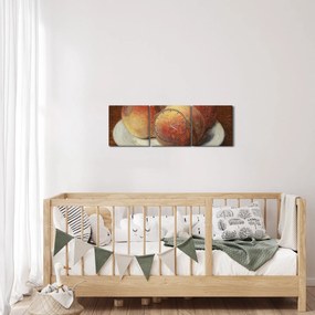 Obraz - Henri Fantin-Latour, Three Peaches on a Plate, reprodukcia (s hodinami) (90x30 cm)