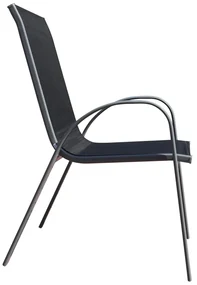Záhradný balkónový set Celio - 2 miesta, čierna