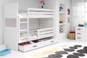Poschodová detská posteľ RICO WHITE 90x200 cm - VIAC FARIEB