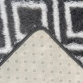 Protišmykový koberec DECOR čierny / biely