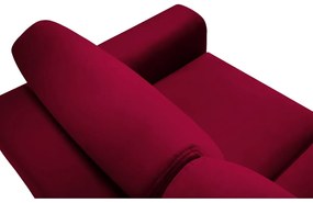 Červená zamatová rozkladacia/s úložným priestorom pohovka 235 cm Kyoto – Cosmopolitan Design