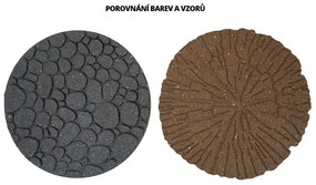 Dekoratívny záhradný nášľap Cracked Log antracit, gumový MHEU5000075
