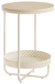 Autronic BONTEC Odkladací stolík 40x40x55cm, mdf, bielený dub, AKF-E1015 CRM Farba: Béžová