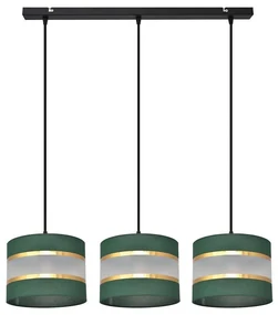 Helam Luster na lanku HELEN 3xE27/15W/230V zelená/zlatá HE1553